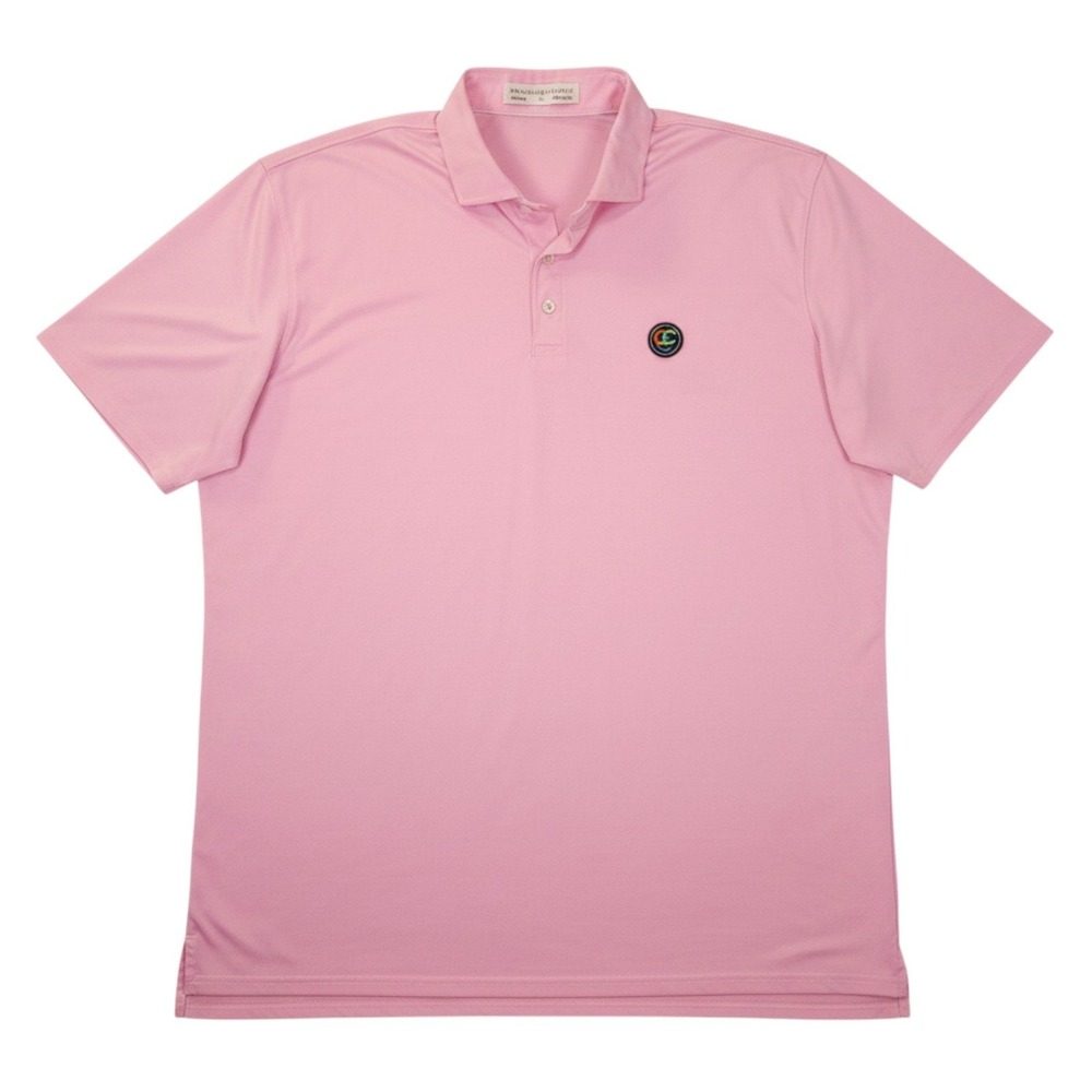 Holderness & Bourne Polo Shirt Mens XL Pink Tailored Fit Golf Coral Creek Club